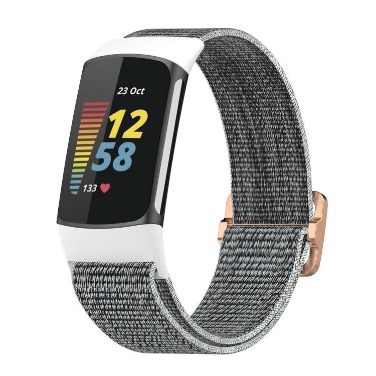 

For Fitbit Charge 5 Elastic Nylon Braid Watch Band For Fitbit Charge 5