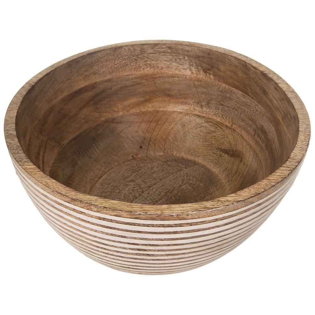 Miska drewniana do serwowania przekąsek chipsów koszyk na owoce MANGO 25cm 3L ORION 120286