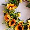 Sunflower Artificial Wreath Spring Summer Wreath for Front Door Farmhouse Home Wall Decor 30cm