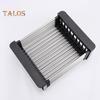 Stainless Steel Drain Rack Retractable Design Large Capacity Rust-Proof Corrosion Resistant Kitchen Sink Hollow Drain Rack Organizer