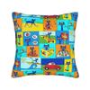 Pete the Cat  Square Pillow Case Cool Kitten Cushion Covers Creative Zipper Decorative Pillowcase for Seat 45x45cm