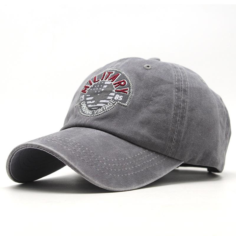 Washed Cotton Eagle Embroidered Baseball Cap Washed Retro Cap Outdoor Sun Hat size 56-60cm