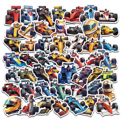 50 Pezzi di Adesivi Graffiti Cool Cartoni Animati Formula Racing Non Ripetuti Fai da Te Valigia Tazza Acqua