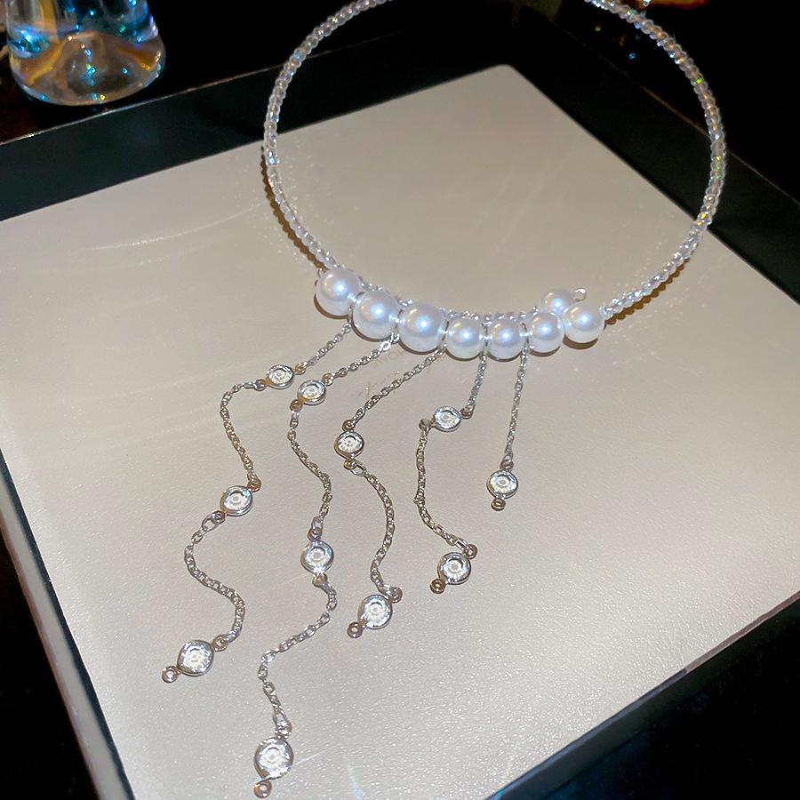 

Неправильной формы жемчужная цепочка с крестом для ключицы: Роскошный французский ретро чокер для женщин