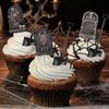 48Pcs Halloween Cake Toppers Tombstone Decorations Set for Halloween Party Spooky Cupcake Cookies Decorations