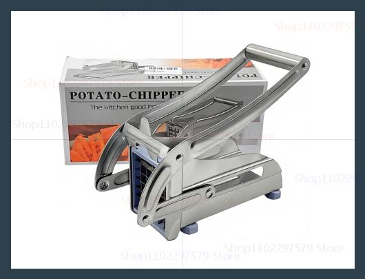 

Многофункциональная ручная овощерезка для картофеля фри, стальной инструмент для нарезки овощей, быстрая резка с 2 лезвиями для дома, кухни, ресторана серебряный