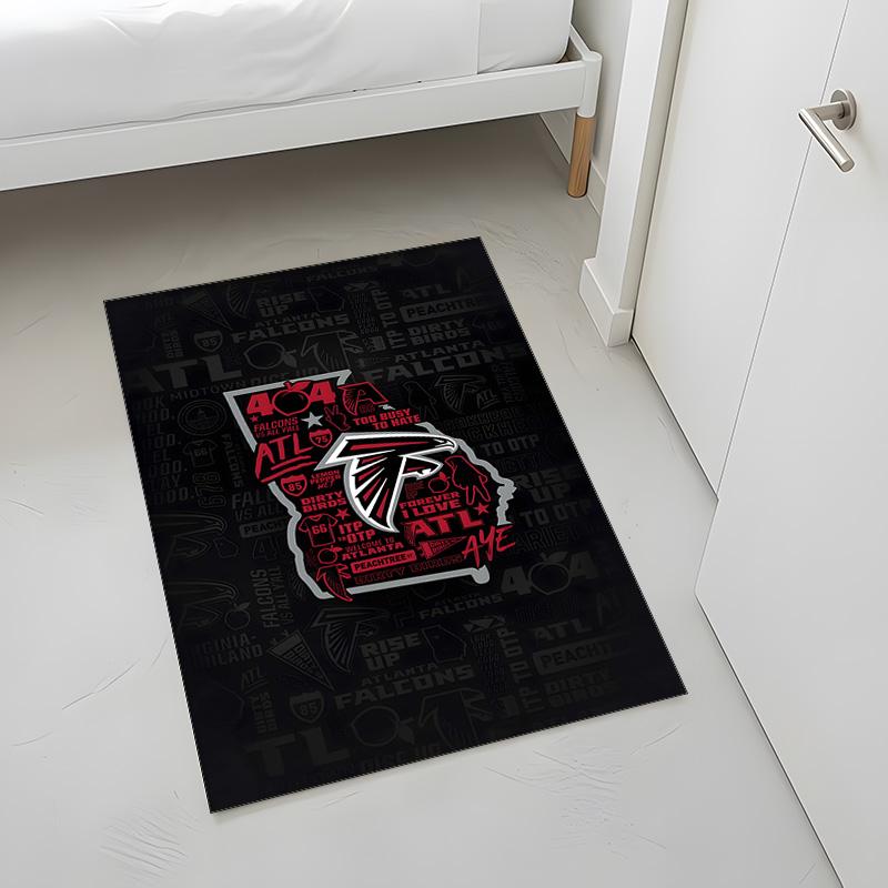 Atlanta Falcons (19) Rug Suitable For Living Rooms Bedrooms Computer Rooms Dining Areas And Placement Under Tables And Chairs Also An Ideal Choice For