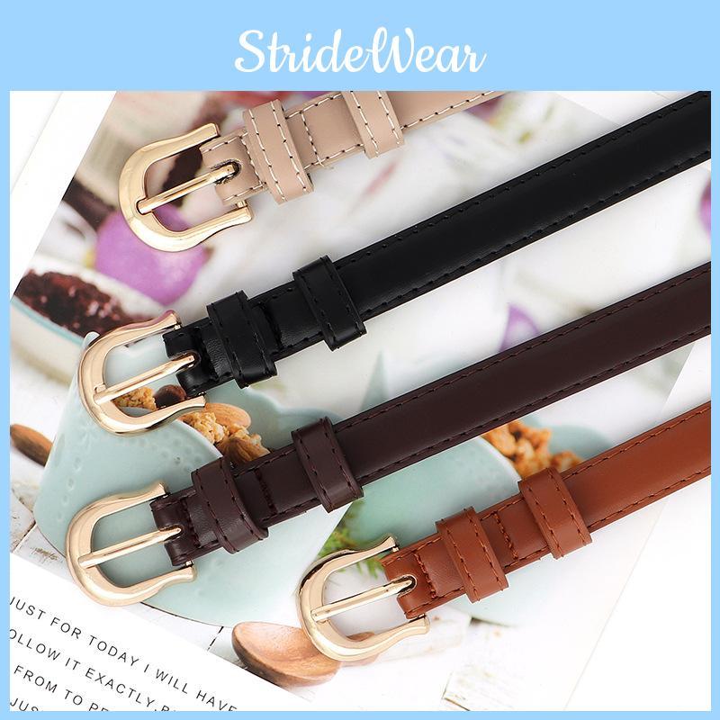 Womens Fine Pu Leather Belt With Metal Pin Buckle For Casual Commuting Outfits