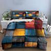 Colorful Abstract Wooden Pattern Bedding Duvet Cover Set Duvet Cover Pillowcases (1 * Duvet Cover 2 * Pillowcases, without duvet insert)