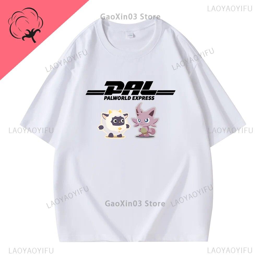 

Футболка Palworld Container с рисунком Palworld Express для унисекс, топы с принтом, женская одежда, летние футболки с короткими рукавами и круглым вырезом, графические футболки 4XL