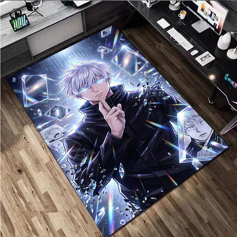 Gojo Satoru Rug - Home Carpet Office Decorative Carpet For Living Room Bedroom Door Mat Floor Rug Computer Chair Area Rug