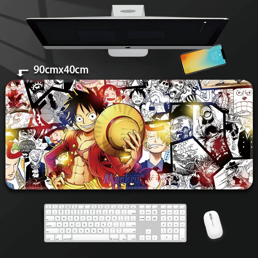 One Piece Leather Mouse Pad Oversized Peripherals Two-dimensional Anime  Monkey D. Luffy Roronoa Zoro  Boys Computer E-sports Game Keyboard Table Mat