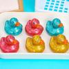 LED Light Up Duck Glow Toy, Glitter Flashing Yellow Duck with Squeaky Sound, Stress Relief Sensory Toy for Kids, Bath Toy for Party Gift