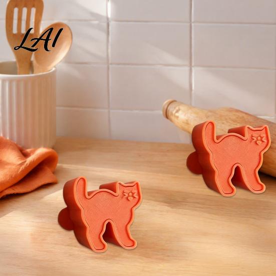 Family Baking Activities Halloween Mini Pie Mold Cat/Pumpkin/Ghost Shape Reusable Embossed Plastic Dough Stamps Hand Mold for Home Kitchen