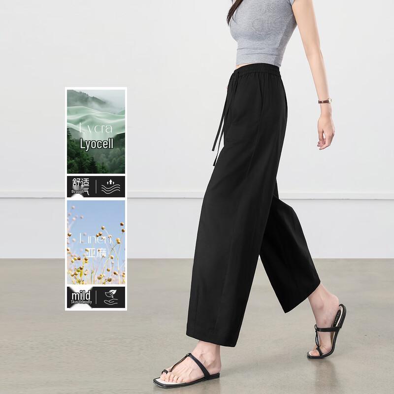 Women s Lyocell Linen High-Waist Harem Pants XL