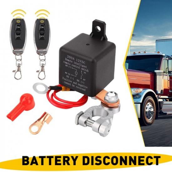 Wireless Dual Car Remote Battery Disconnect Relay Master Kill Cut-off Switch 12V