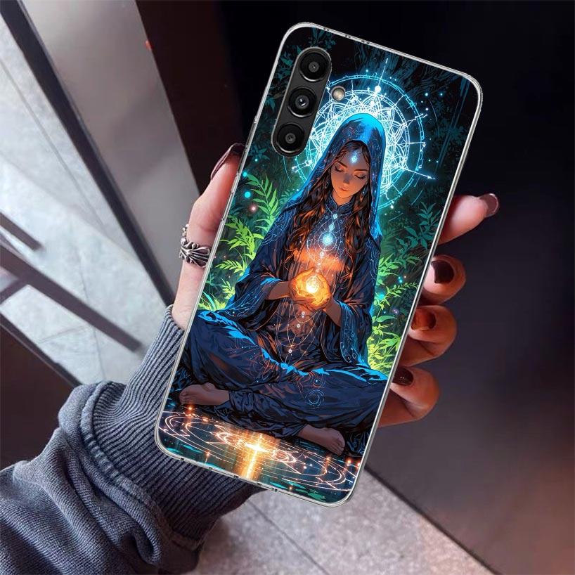 Meditation Yoga Girl Phone Case For Samsung Galaxy A17 A16 A15 A14 A13 A57 A56 A55 A54 A53 A37 A36 A35 A34 A33 A26 A25 A24 A23 G