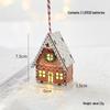 NUCHI Luminous Wooden Christmas Tree Ornaments - Small House Pendant Decorations