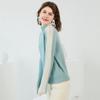 Women's Half High Collar Cashmere Sweater Loose Sweater Solid Knit Long Sleeve