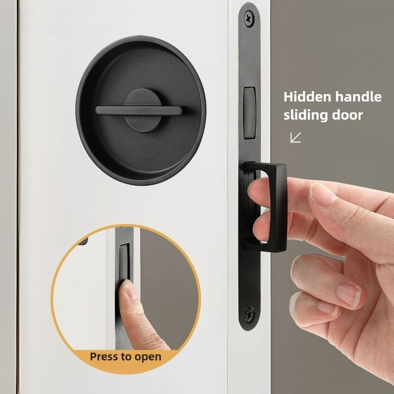 Round Pocket Door Lock, Bedroom Sliding Door, Balcony Door, Kitchen Indoor Wooden Door, Sliding Door Lock