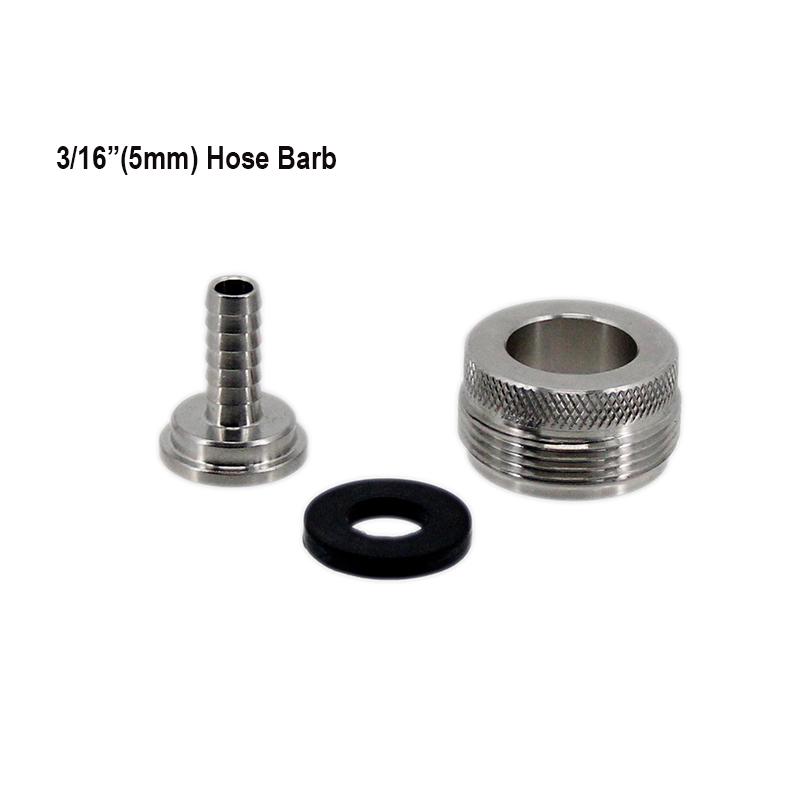 Thread Faucet Shank Adapter with Tailpiece Beer Faucet Line Cleaning Adapter Jockey Box Beer Tower DIY Draft-cleaning System