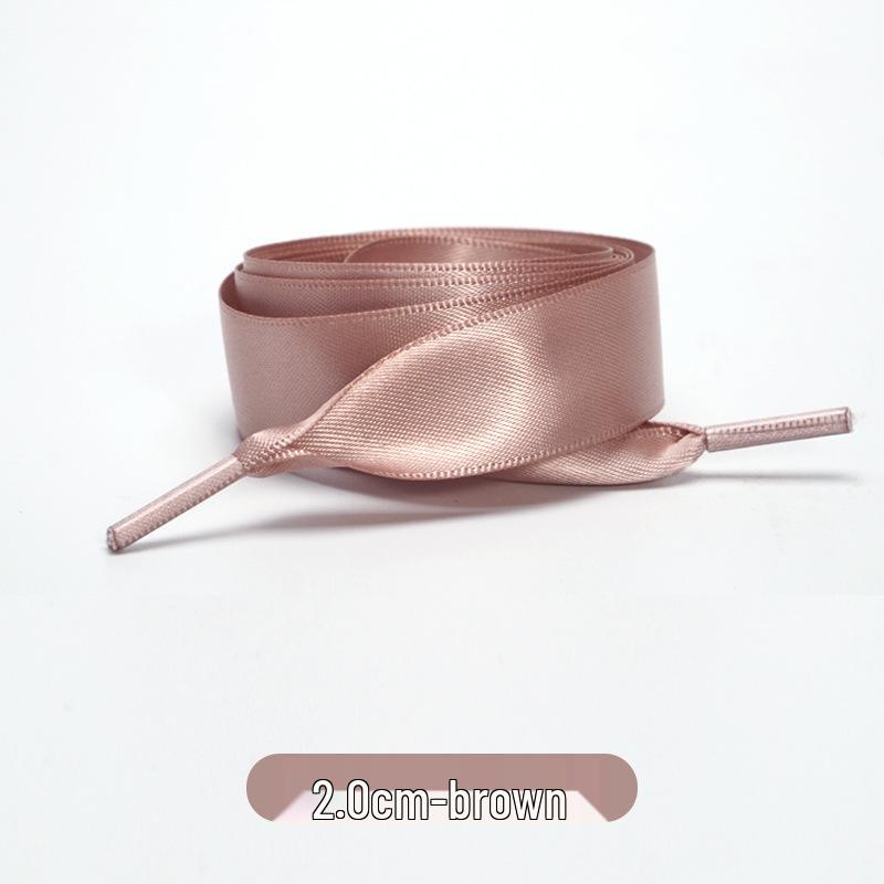 Candy Color Double-Sided 2cm Silk Shoelaces for Casual Shoes & Air Force 1