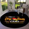 Mr. Horsepower Round Area Rug,Carpet Rug for Living Room Bedroom Sofa Playroom Decor,Non-slip Floor Mat