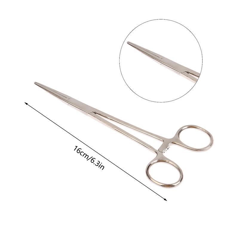 12.5/14/16/18 Cm Bent-Nose/Straight Curved Stainless Steel Locking Elbow Scissors Pliers Hemostatic Forceps Clamp Pliers