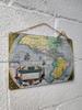 Middle Earth Map Lord of the Rings Tin Sign, Vintage Fantasy Metal Wall Art