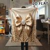 1Pc 2D FLAT Luxury Bow Print Flannel Blanket,High quality Comfortable for All Seasons,Home Decor,Warmth and Comfort,Perfect for Christmas Gifts