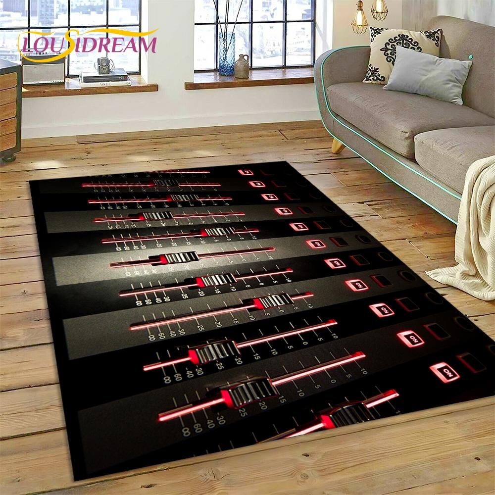 Vinyl Record Music DJ Screen tape Rug Carpet for Living Room Bedroom Home Decor,Floor Mat Non-slip Decoration for Sofa  Doormat