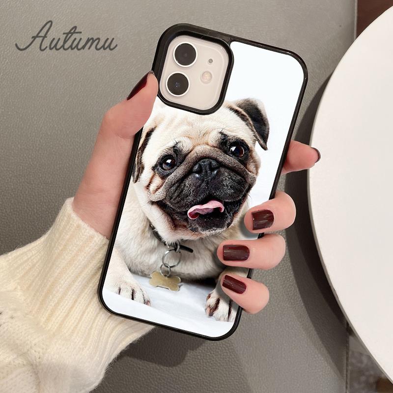 CUTE PUPPY PUG DOG MOPS Phone Case for iPhone 17 Air 15 16 11 12 13 14 Pro Max Plus coque Fundas Shell