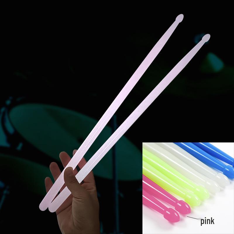 Leuchtende 5A Anti-Rutsch Plastik Drumsticks mit farbigen Griffen für Jazz- & E-Drum-Übung.