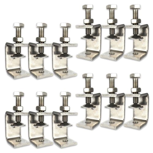 HIRAISM Mini C-Shaped Clamps, Small, Stainless Steel, 30mm Opening, 0-25mm Range, Woodworking Tool, Strong for Fixing, Gluing, Welding, Repair Work, C