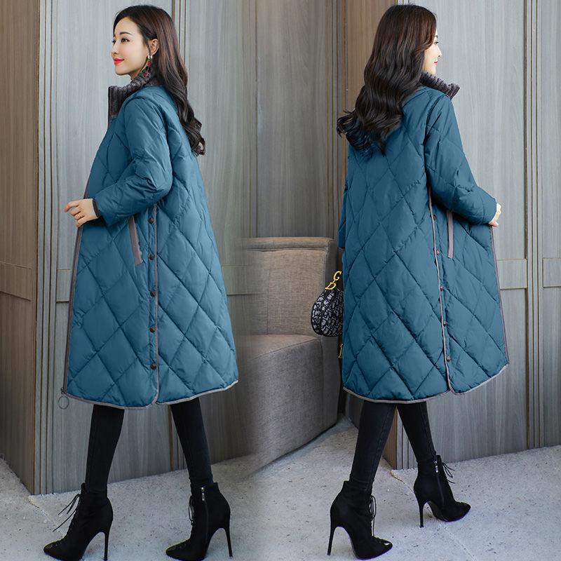 Autumn and Winter Women's Casual Loose Thick Mid-length Down Jacket