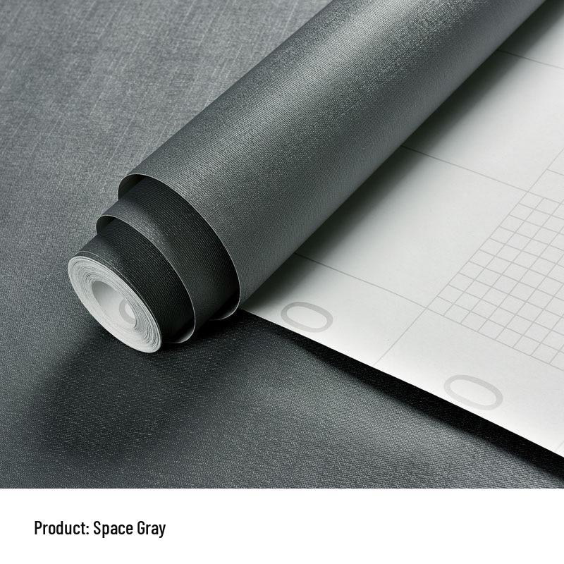 Gray Waterproof Self-Adhesive Wallpaper for Bedroom, Living Room, Dorm, or Shop Decor.