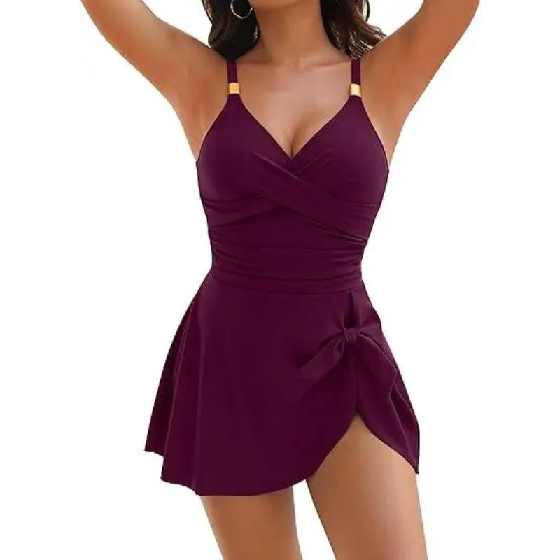 European and American One-piece Swimsuit New Women's Swimsuit Slim Fit White Beach Style