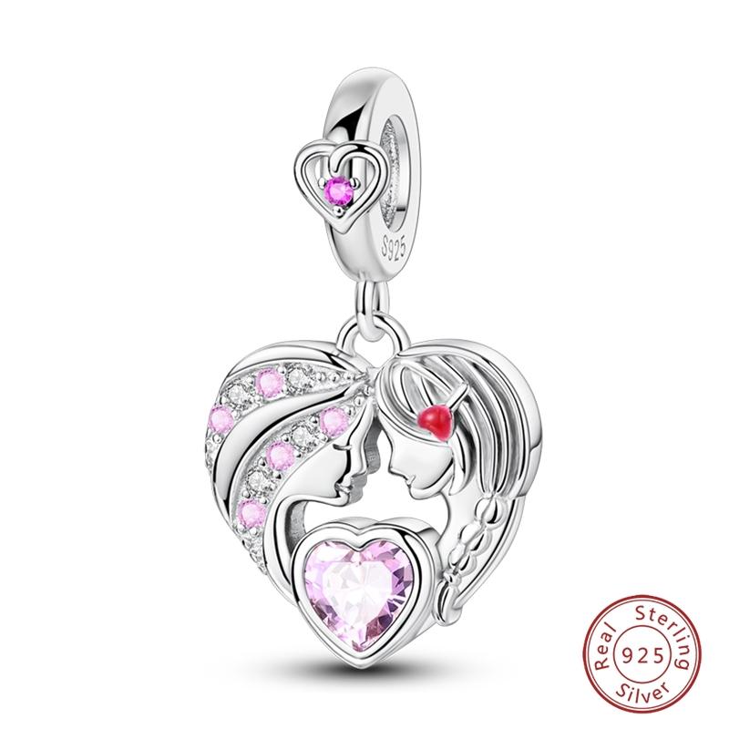 Original Copper Charms Beads Pendants Warm Family & Sunflower Heart Suitable For 3Mm Bracelets Diy Jewelry Making