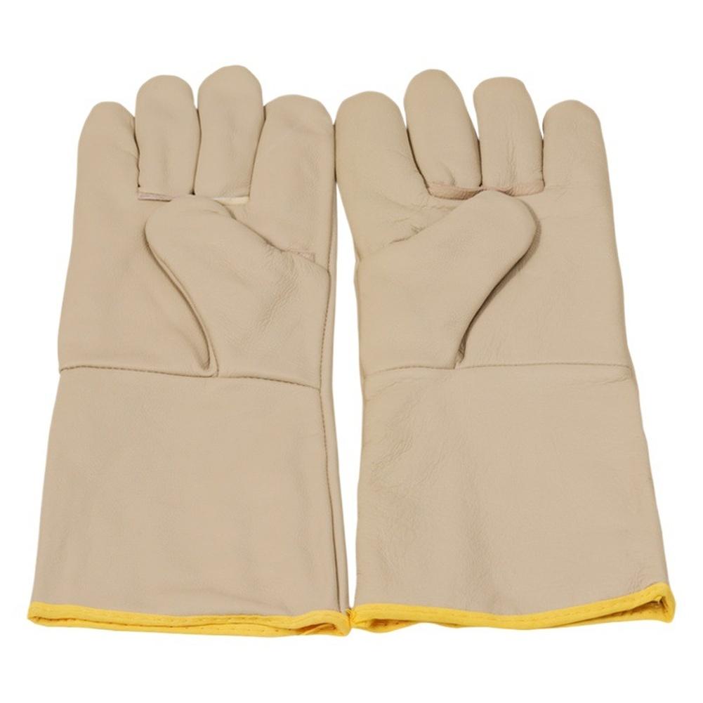 Cowhide Welding Gloves with 15cm Extended Wrist Cover for Added Protection During High Temperature Metal Fabrication