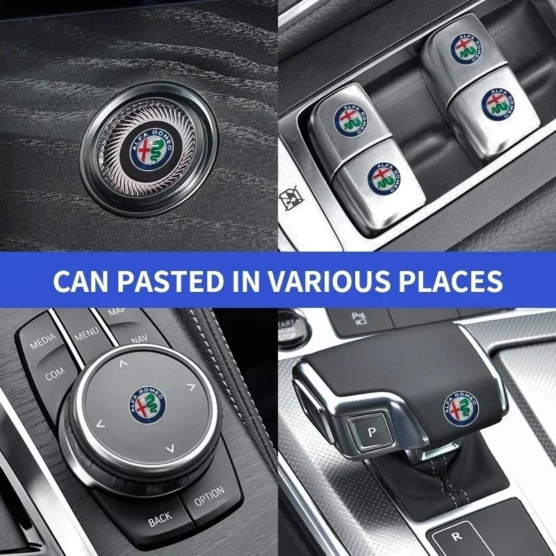 Car Emblem Logo Decorative Stickers Badge Decal Interior Styling For Alfa Romeo 159 Giulietta Giulia 147 Mito 156 166 Stelvio