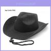 Western Cowboy Hat With Wide Brim For Outdoor Sun Protection Casual Wear Men Women