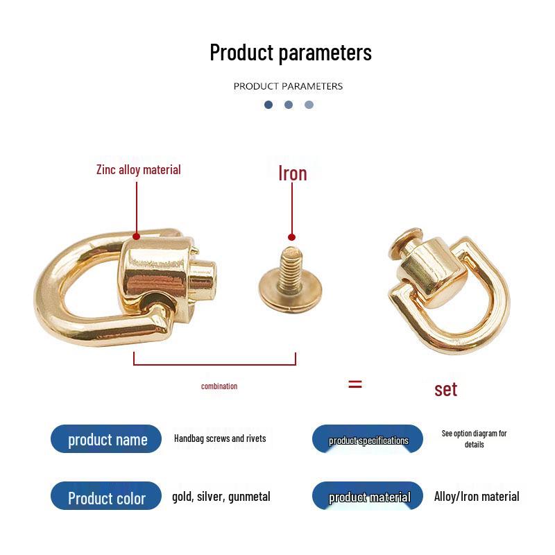Taschen- und Gepäckzubehör: Ringe, Mönchskopf, Nippelstecker, DIY Lederschnallen, Schraubnieten