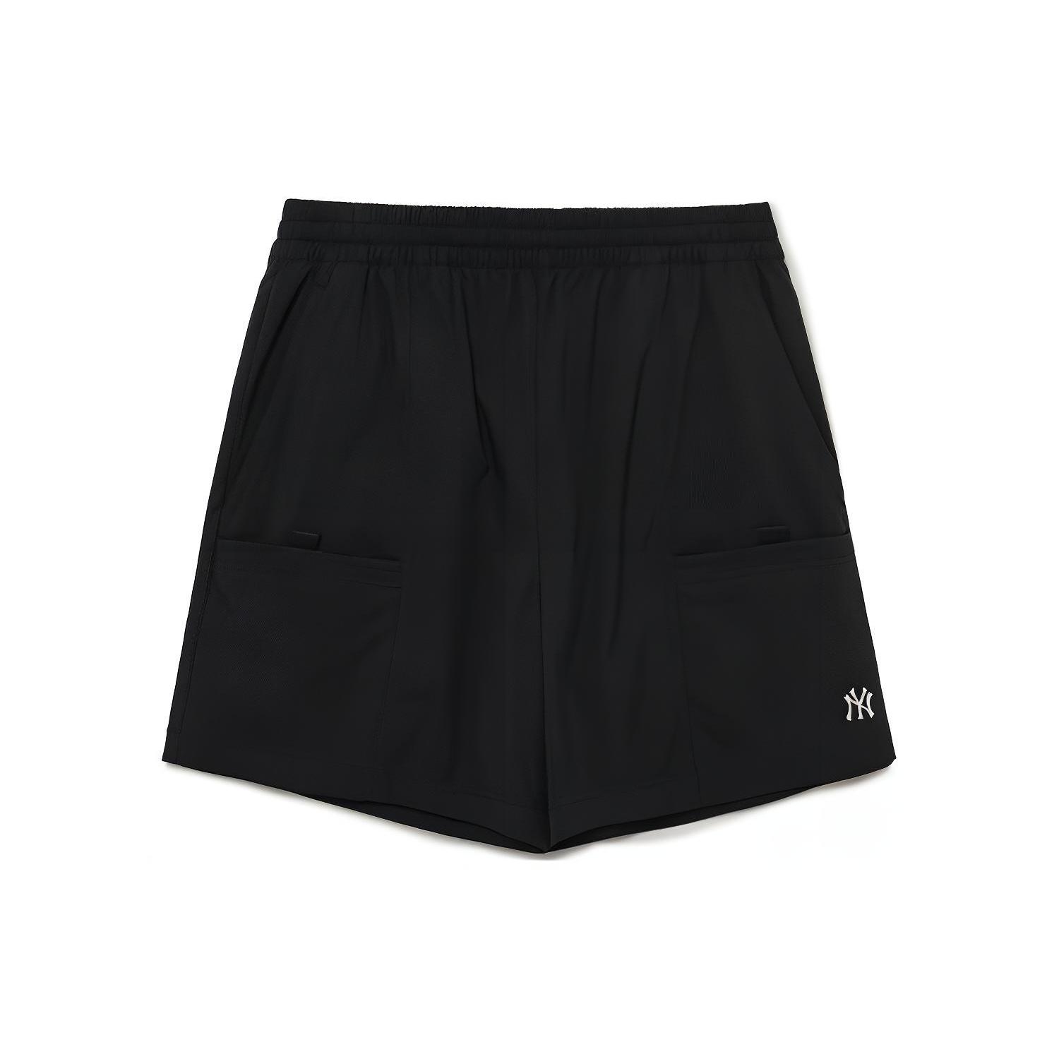 MLB New York Yankees Casual Shorts Unisex Black Moderate 3ASMB0533-50BKS XS