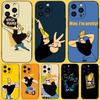 Johnny Bravo Anime Phone Case For iPhone 15,14,13,12,11 Plus,Pro,Max,XR,XS,X,7,8 Plus,SE,Mini Black Silicone Soft