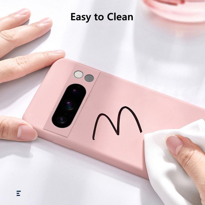 Custodia Ultra Sottile Semplice in Silicone Liquido Skin Touch per Google Pixel 10 9 Pro XL 8 7 A Pro Confezione Completa Antiurto Morbida Copertura Protettiva