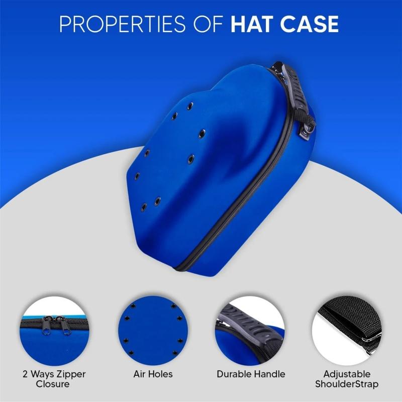 Outdoor Portable Travel Hat Storage Box Hat Storage Hard Shell Hat Protection Box Hat Travel Box Baseball Hat Tote Bag