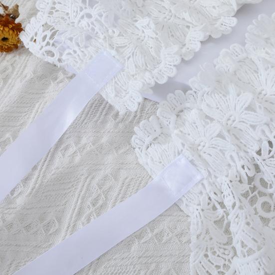 Women Girdle Embroidery Lace Flower Lace-up Wide Brim Waist Belt Adjustable Length Dresses Shirts Tops