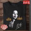 Neu Beliebt Ella Mai Heart on My Sleeve Geschenk Für Fans Schwarz S-5XL Shirt CC6700