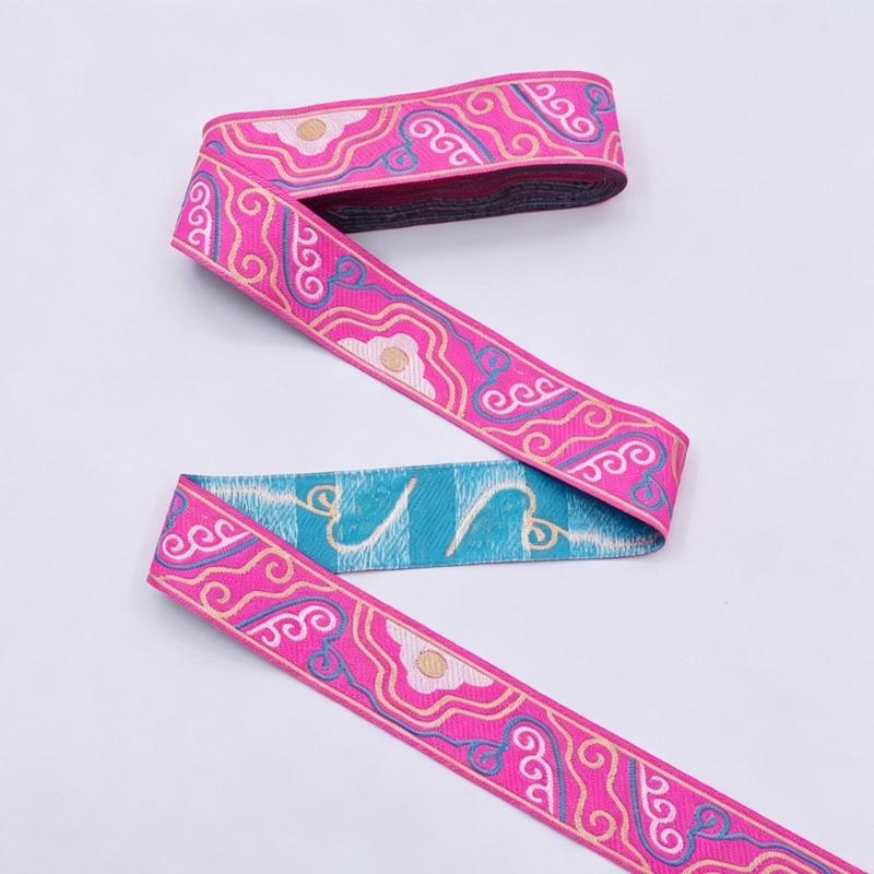 1.7M Long Embroidery Patches Cloud Pattern Fabric Ribbon Sewing Trim For Handmade Costume Curtain Sewing Embellishments