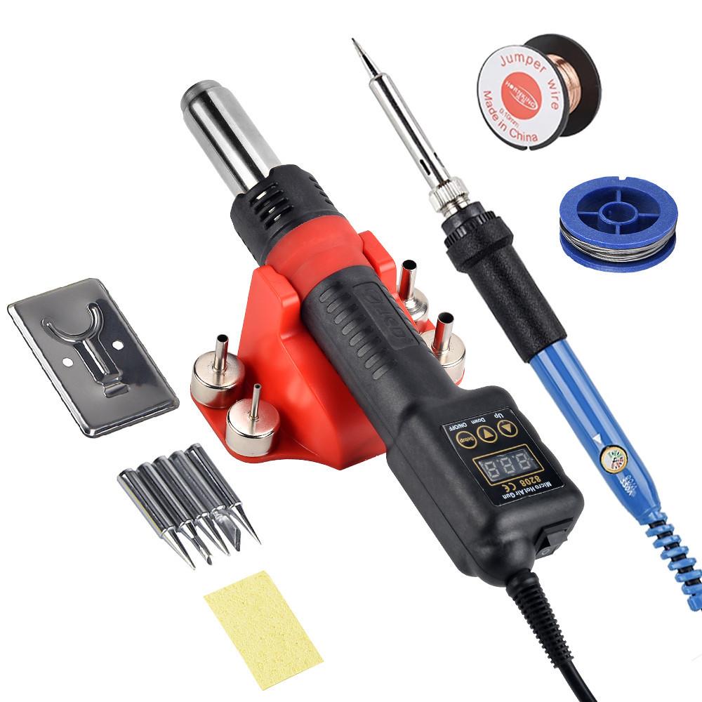 750W Welding Rework Station Micro Hot Air Gun LCD Digital Display Soldering Heat Gun Hair Dryer BGA IC Solder Tools